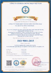 Chứng nhận ISO 9001:2015 được cấp cho DNA TESTINGS LAB 27 Untitled 2